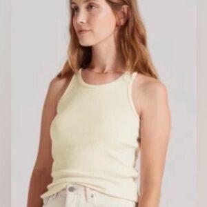 Allbirds Womens Ribbed Tank in Natural White/Cream, GUC